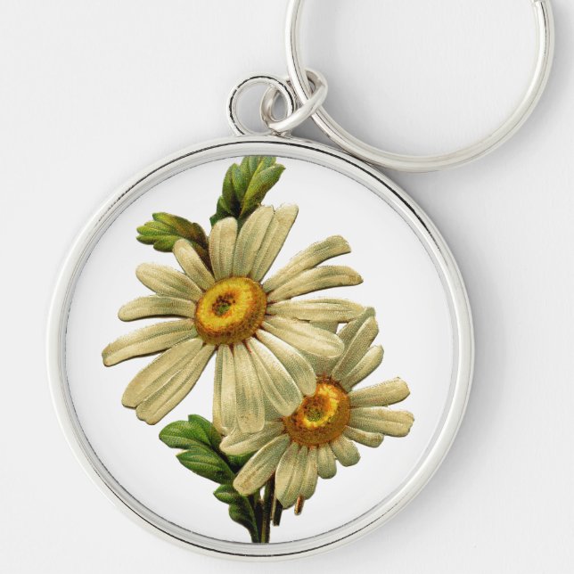 Vintage Daisy Key Ring (Front)