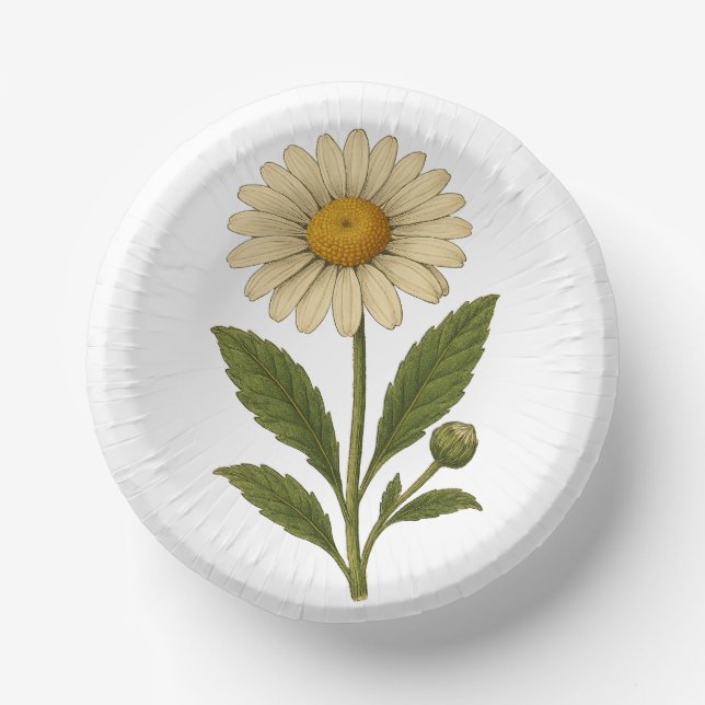 Vintage Daisy Paper Plate (Front)