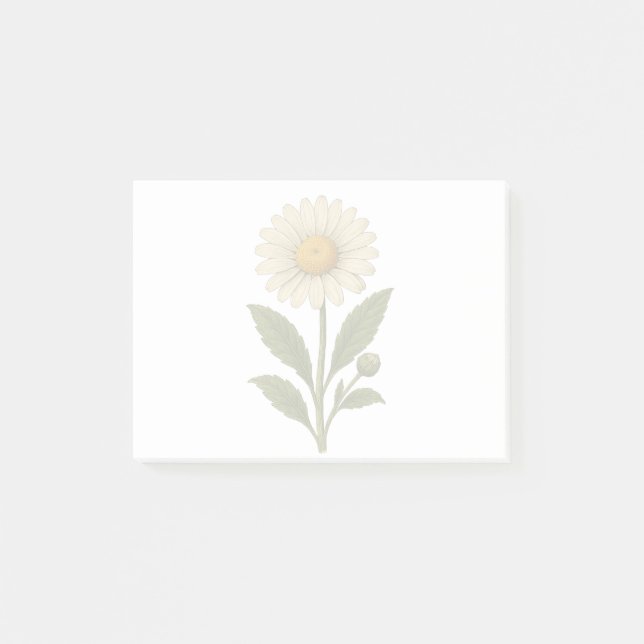 Vintage Daisy Post-it Notes (Front)