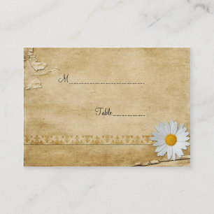 Vintage Daisy Table Place Card