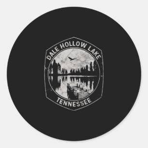 Vintage Dale Hollow Lake Tennessee Outdoors Vacati Classic Round Sticker