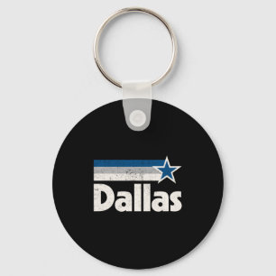 Vintage dallas texas city strong dallas tx blue key ring