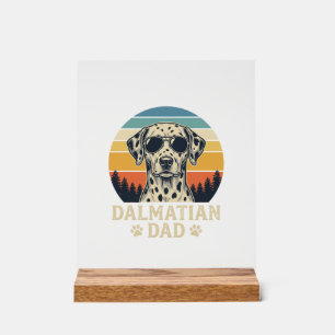 Vintage Dalmatian Dad Dog Lover Design_1 Acrylic Sign