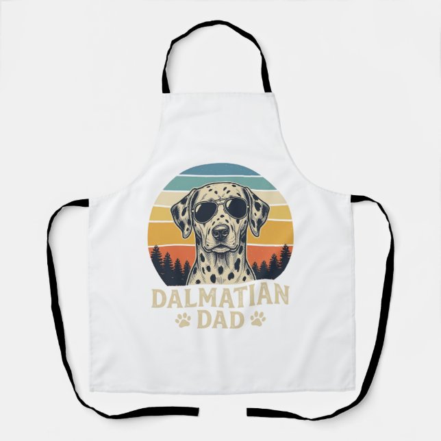 Vintage Dalmatian Dad Dog Lover Design_1 Apron (Front)