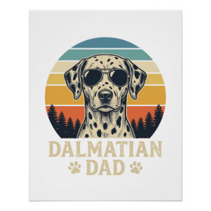 Vintage Dalmatian Dad Dog Lover Design_1 Poster