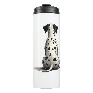 Vintage Dalmatian Dog From Behind Illustration Min Thermal Tumbler