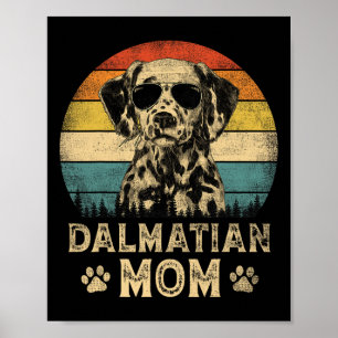 Vintage Dalmatian Mum Dog Lovers Mother's Day Poster