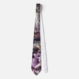 Vintage damask art deco gatsby Flapper Girl Tie