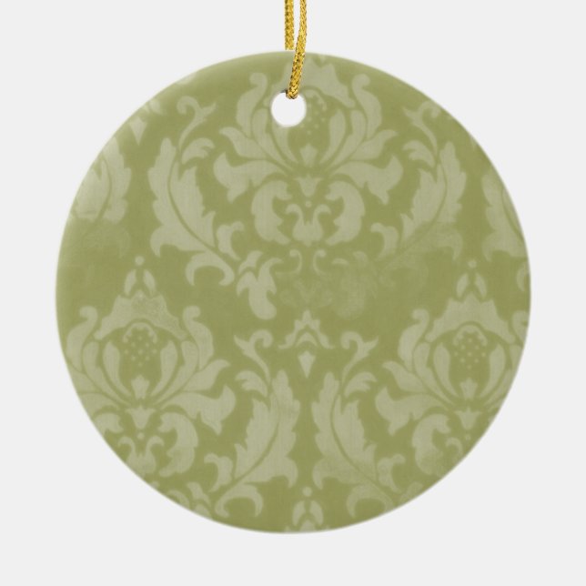 Vintage Damask Christmas Ornament (Front)