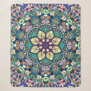 Vintage Damask: Elegant Seamless Pattern Sherpa Blanket