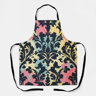 Vintage Damask Flourish Pattern Apron