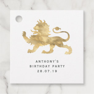 Vintage Damask Heraldic Lion Favour Tags