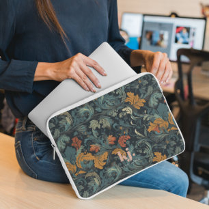 Vintage Damask Monogram Laptop Sleeve