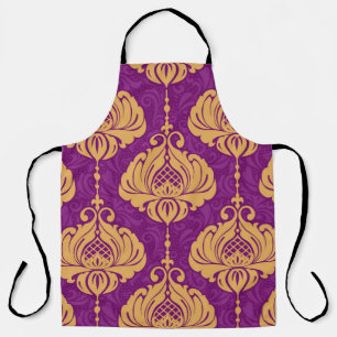 Vintage damask ornamental seamless pattern apron