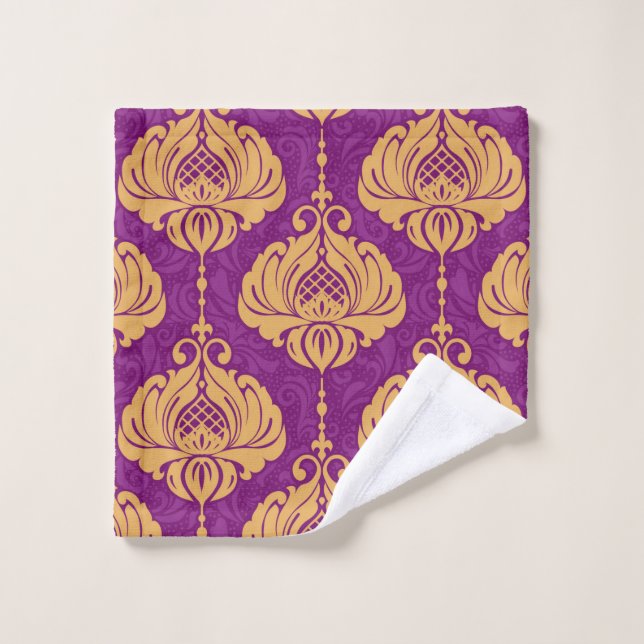 Vintage damask ornamental seamless pattern wash cloth (Wash Cloth)
