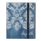Vintage Damask Pattern - Grungy Sapphire Blue