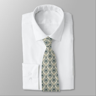 Vintage Damask Pattern - Neck Tie