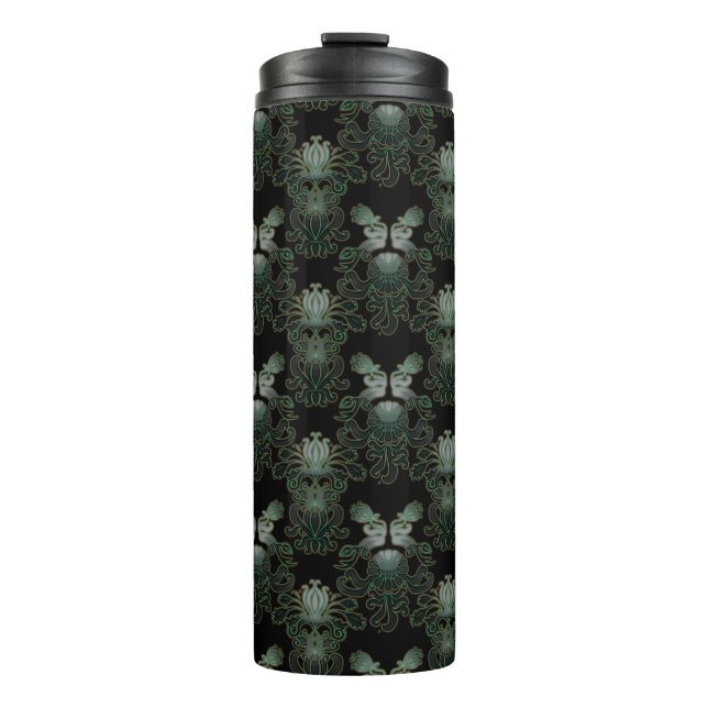 Vintage Damask Pattern Thermal Tumbler (Front)