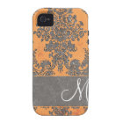Vintage Damask Pattern with Monogram