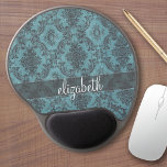 Vintage Damask Pattern with Monogram Gel Mouse Pad<br><div class="desc">A grunge design with a modern twist. Add your name or monogram. If you need to make adjustments to the artwork,  click on the customise it button to make changes.</div>