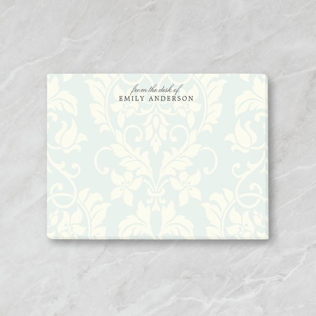 Vintage Damask Personalised Name Post-it Notes (Creator Uploaded)