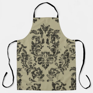 Vintage damask seamless pattern apron