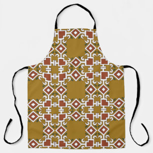 Vintage damask seamless pattern background check s apron