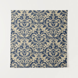 Vintage damask seamless pattern background. Grunge Tapestry