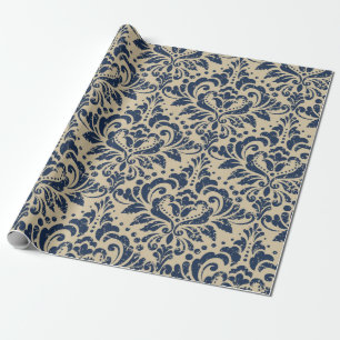 Vintage damask seamless pattern background. Grunge Wrapping Paper