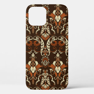 Vintage damask seamless pattern iPhone 12 case