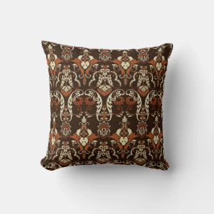 Vintage damask seamless pattern cushion