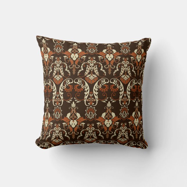 Vintage damask seamless pattern cushion (Front)