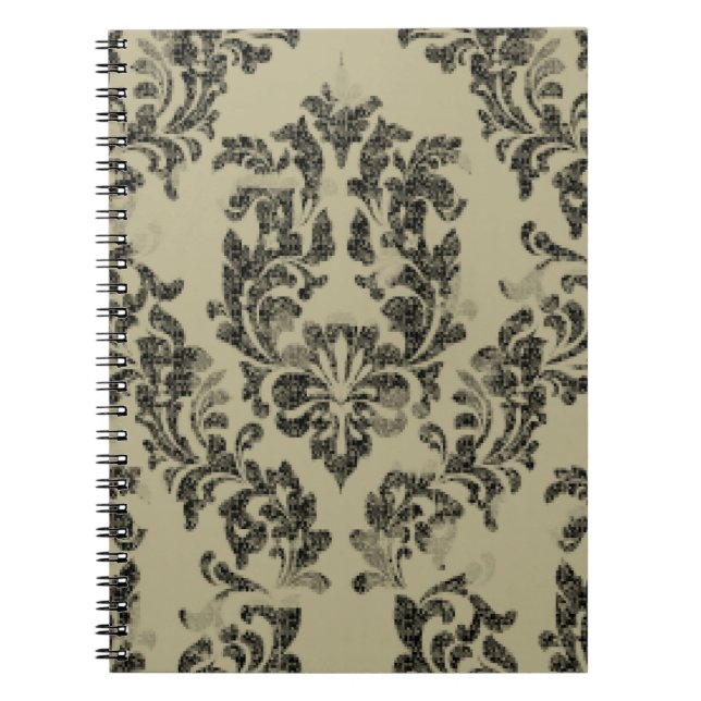 Vintage damask seamless pattern notebook (Front)