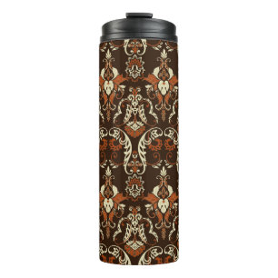 Vintage damask seamless pattern thermal tumbler