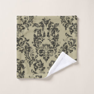 Vintage damask seamless pattern wash cloth