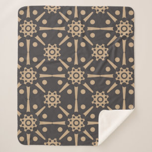 Vintage damask seamless retro pattern background r sherpa blanket