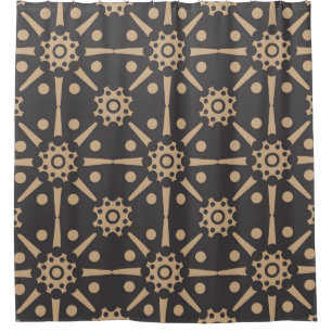 Vintage damask seamless retro pattern background r shower curtain
