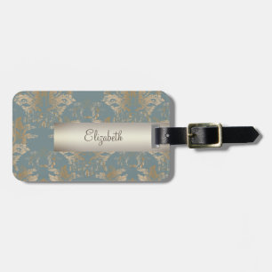 Vintage Damask, Swirls Luggage Tag