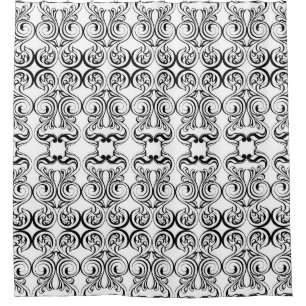 Vintage damask vintage baroque ornament. Retro pat Shower Curtain