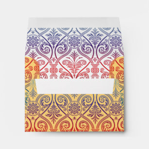 Vintage Damask Wallpaper - blue violet red Envelopes