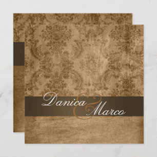 Vintage Damask Wedding Invitations