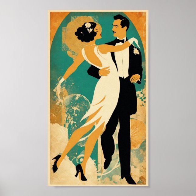 Vintage dance couple poster (Front)