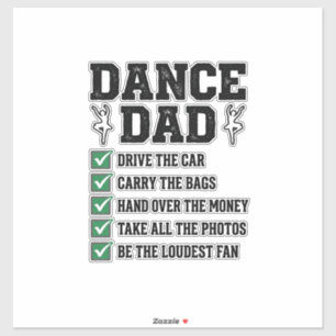 Vintage Dance Dad Checklist Shirt Design_1