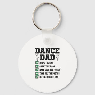 Vintage Dance Dad Checklist Shirt Design_1 Key Ring