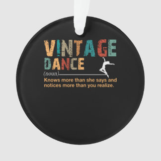 Vintage Dance Definition Dance Lover Gift Ornament