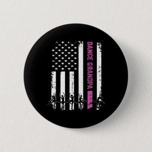 Vintage Dance Grandpa Flag Usa Love Dancer_dancing 6 Cm Round Badge