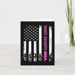 Vintage Dance Grandpa Flag Usa Love Dancerdancing Card