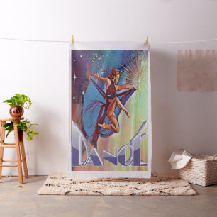 Vintage Dance Poster -Lg Print Fabric