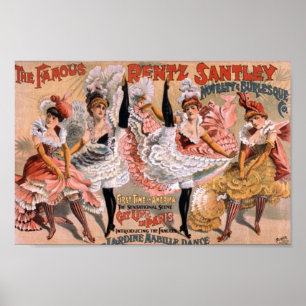Vintage Dance Troop Advertisement Poster