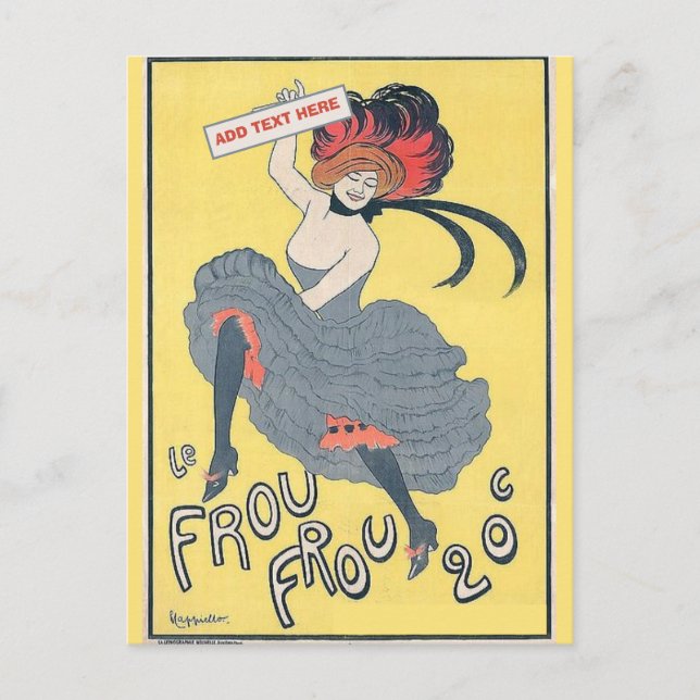 Vintage Dancer, edit text Postcard (Front)